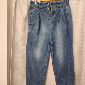 We The Free Sky Blue Balloon Tapered Jeans Small